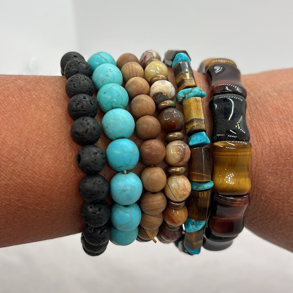 Multicolor Beaded Bracelet Bundle